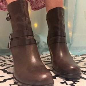 Kork-Ease Women's Brown Leather Ankle Boots